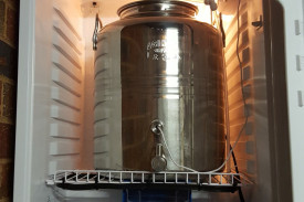 Fermenter in its Temperature Controlled Fridge